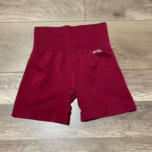 AYBL Dark Red Mini Biker Shorts
